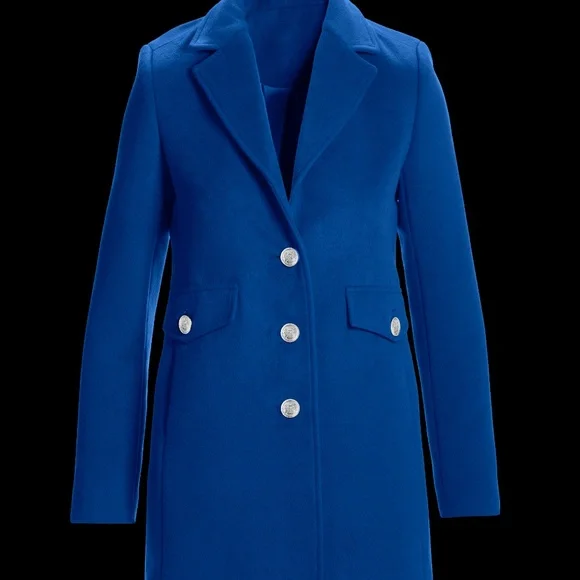 Boston Proper Brand New Classic Tailored Coat Royal Blue/Deep Ocean Size 16 - Picture 3 of 3